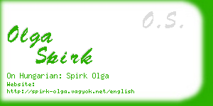 olga spirk business card